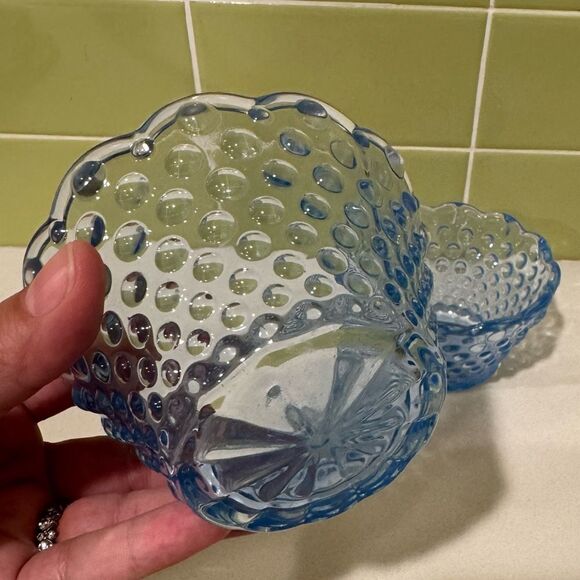 Vintage Emily’s Attic Blue by Gorham Crystal – Pair of Votive Candle Holders - Picture 4 of 9